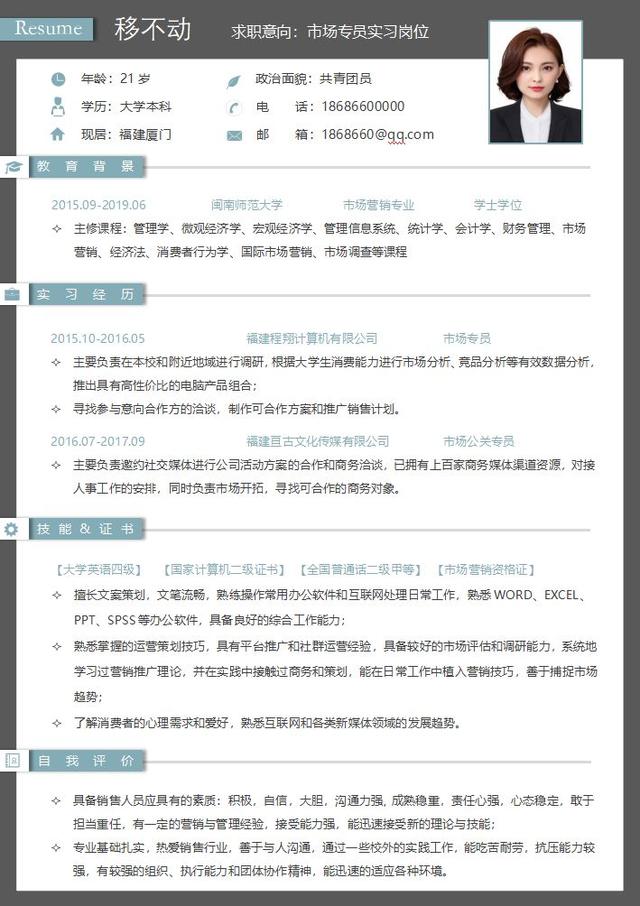 个人简历模板 空白电子版（个人简历模板 空白下载）